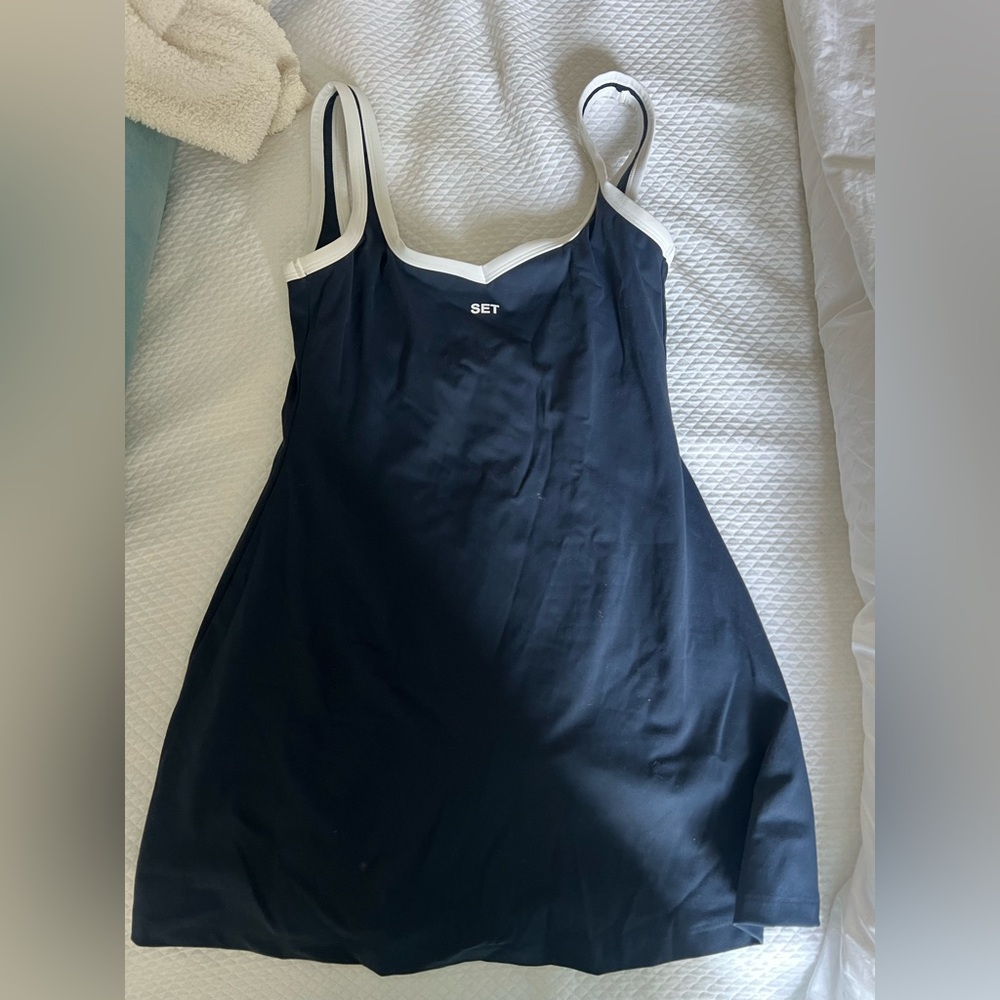 Set Active Sweetheart dress in navy